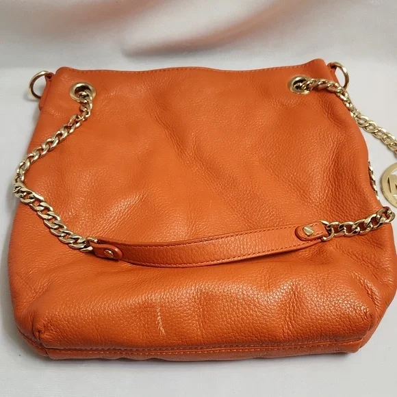 MICHAEL Michael Kors Orange Shoulder Bag with Chain Strap - Picture 11 of 16